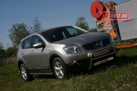 Кенгурятник (d 60 мм) низкий Ниссан Кашкай (Nissan Qashqai 2007-2010)