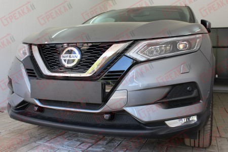 Защита радиатора Nissan Qashqai 2019-  низ (2 части) без парктроников
