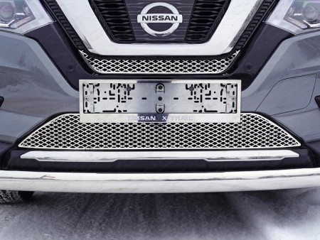 Решётка радиатора верхняя (лист) Nissan X-Trail 2018-