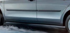 Молдинги дверей (чёрны пластик) на Ниссан Альмера G15 (Nissan Almera с 2013-)/ арт. KE7604AA20