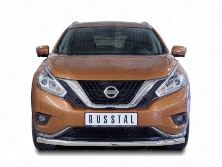 Защита переднего бампера D63 на Ниссан Мурано ( Nissan Murano 2016-)