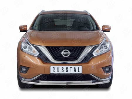 Защита переднего бампера D42 секция-D42 дуга на Ниссан Мурано ( Nissan Murano 2016-)