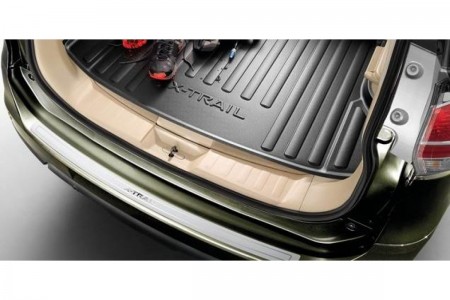 Накладка на задний бампер оригинальная на Ниссан Икс-Трейл Т32 (Nissan X-Trail 2015-), 