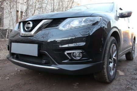 Защита радиатора Nissan X-Trail T32 2015- c парктроником  низ