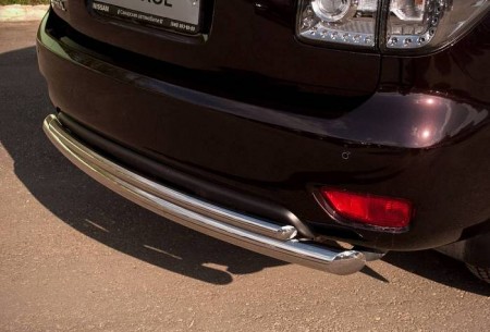 Защита заднего бампера d76/42 Ниссан Патрол (Nissan Patrol 2010-2013)