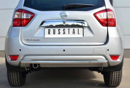 Защита заднего бампера d42 (дуга) на Ниссан Террано (Nissan Terrano 2014-) NTRZ001796 Russtal