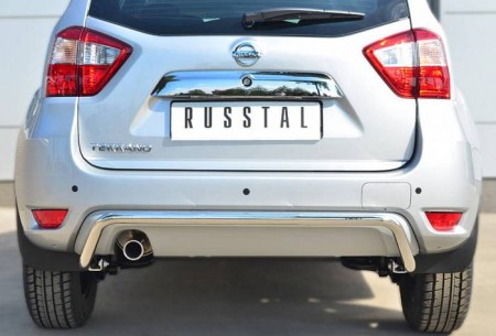 Защита заднего бампера d42 (волна) на Ниссан Террано (Nissan Terrano 2014-) NTRZ001795 Russtal