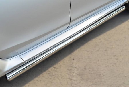 Пороги труба d63 (вариант 3) на Ниссан Террано (Nissan Terrano 2014-)