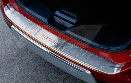 Накладка на задний бампер с загибом по краям для Nissan X-Trail T32 2014-