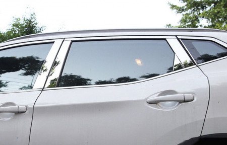 Накладки на стойки дверей, нерж., 10 частей  для NISSAN Qashqai (J11) 2014-