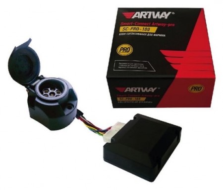 Блок согласования фаркопа Artway PRO с отключением парктроников + комплект проводки
