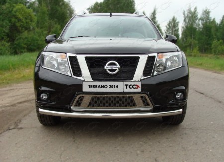 Защита передняя нижняя 60,3 мм на Ниссан Террано (Nissan Terrano D10)