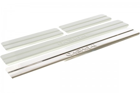 Накладки на пороги Ниссан Кашкай Nissan Qashqai (2014-) надпись QASHQAI