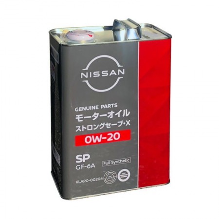 Масло моторное синтетическое 0W-20 4L   Strong Save X SP GF-6A / KLAP000204  Nissan