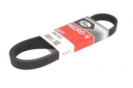 Ремень приводной 6PK1163 Gates для Nissan Qashqai K9K 1.5д 2019- рест